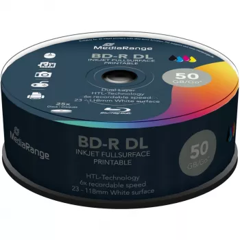 BD-R DL MediaRange MR510 50 GB 25 pz.