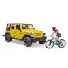 Giocattolo Jeep BRUDER 02543 per tema mountain bike e ciclisti, ABS, multicolore, da 4 anni