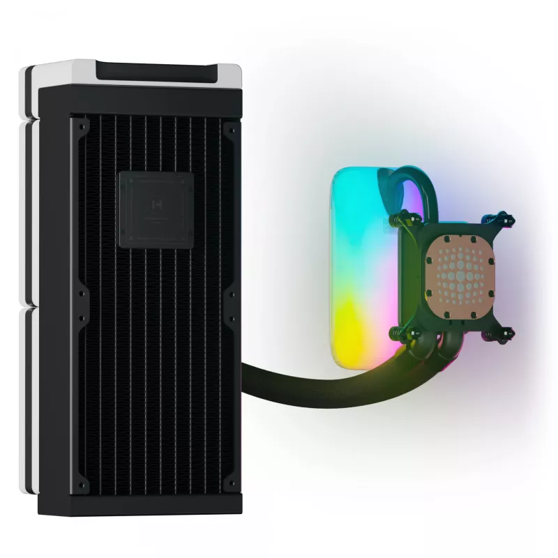 Kit raffreddamento a liquido per processore HYTE THICC Q60 12 cm nero, bianco 2 pz.