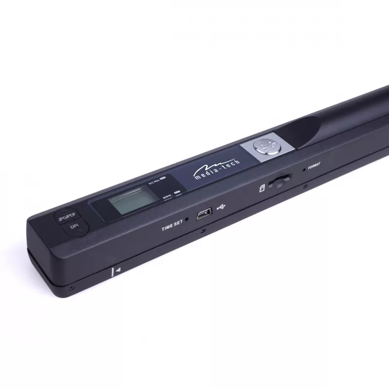 Pen-Scanner MEDIA-TECH MT4090, nero, display LED, USB 2.0, MicroSD, batteria AAA