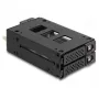 Delock - Rack di memoria mobile - vano sottile - da 5,25 a 2 x 2,5 (da 13,3 cm a 2 x 6,4 cm) - nero (47019)