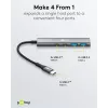 Hub USB slim 4 porte Goobay USB-C a/USB-A 5 Gbit/s - connettore maschio USB 3.2 (76563)