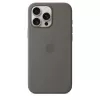 Custodia in silicone con MagSafe per iPhone 16 Pro Max - grigio pietra
