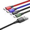 Cavo USB Baseus Fast 4in1 2xUSB-C / Lightning / Micro 3.5A 1.2m (nero)
