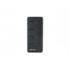 Natec Mantis 2 NHU-1557 hub USB 3.0 a 4 porte, ingresso USB Type-B, interruttori on/off, alimentatore, nero
