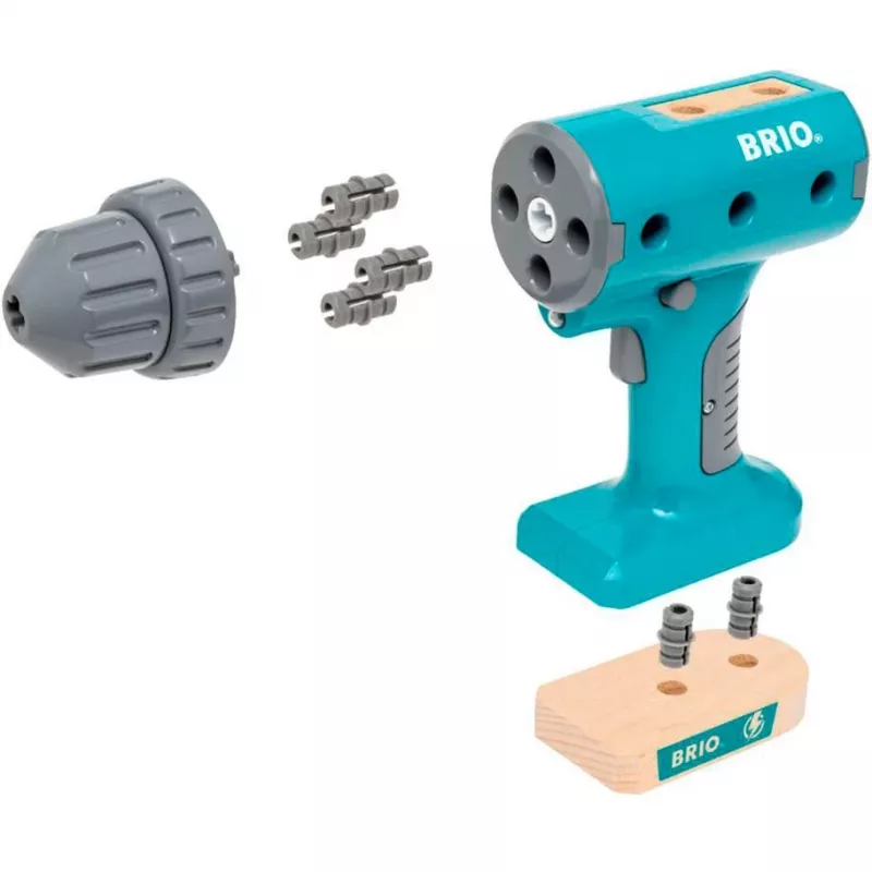 Avvitatore giocattolo BRIO Builder modello 63460000 — design realistico, utensile a batteria