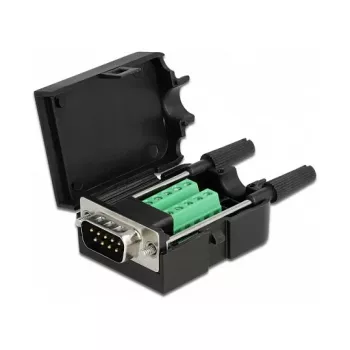 Connettore a filo DeLOCK 66232 Sub-D 9 morsettiera a 10 poli nero