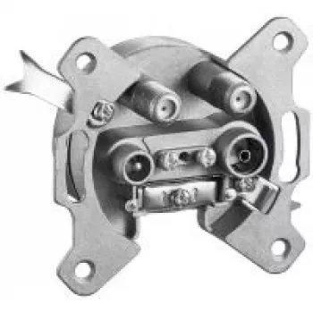 Wentronic Goobay presa per antenna a 4 fori, 2 dB – presa derivata o terminale, passaggio DC (67049)