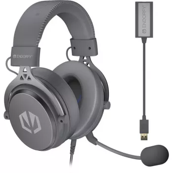 VIRO Plus USB Alt Gray, cuffie gaming grigio scuro, USB-A, jack da 3,5 mm, scheda audio USB 7.1