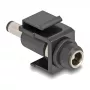 Modulo Keystone DeLOCK DC 5,5 x 2,1 mm connettore femmina su DC 5,5 x 2,5 mm connettore maschio nero