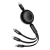 Cavo USB Baseus CAMJ010201 1,1 m USB 3.2 Gen 1 USB C Micro USB-A Lightning nero