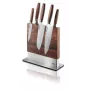 Cechietto portacoltelli GEFU 13958 di NPC Polska – acciaio inox e noce, 90×250×256 mm