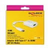 Adattatore per cavo video DeLOCK 63937 USB Type-C a HDMI 0,1 m bianco