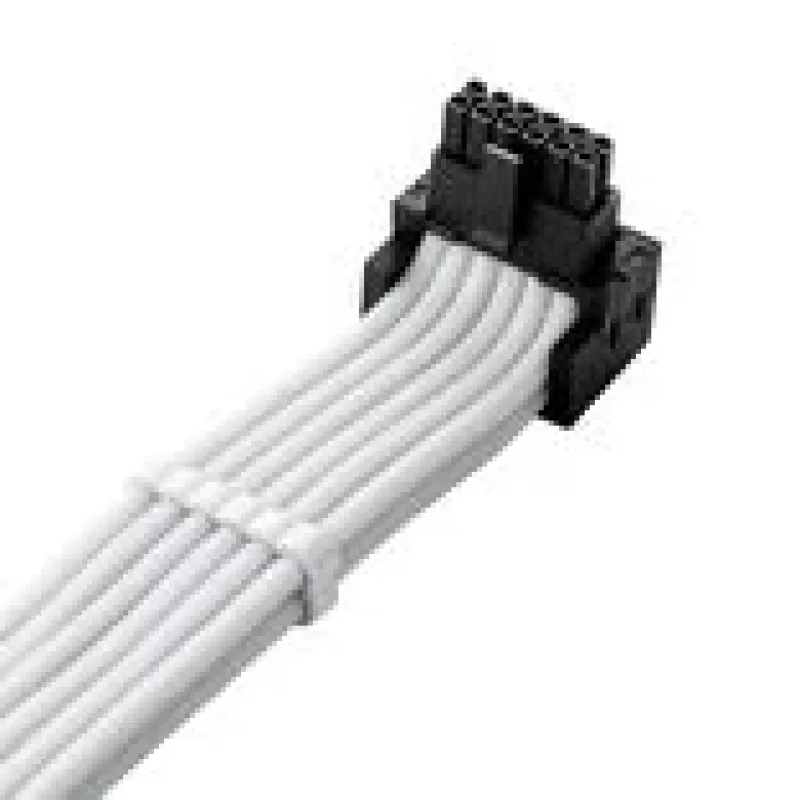 Cavo di collegamento CableMod C-Series Pro – variante B, 90°, 16-Pin su 3x8-Pin PCIe, bianco