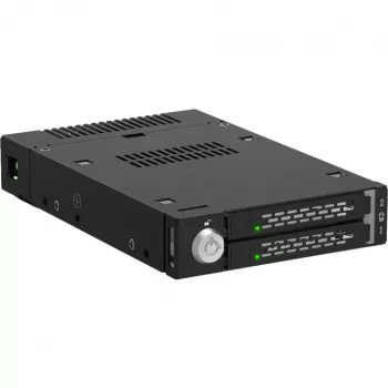 ICY DOCK - ToughArmor - MB834MK-B V2 - 2x M.2 NVMe a 1x vano 3,5 pollici telaio estraibile serratura in metallo SlimSAS 4i nero