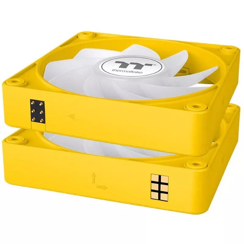 Ventole per case Thermaltake CT120 EX Reverse ARGB 120mm confezione da 3 giallo