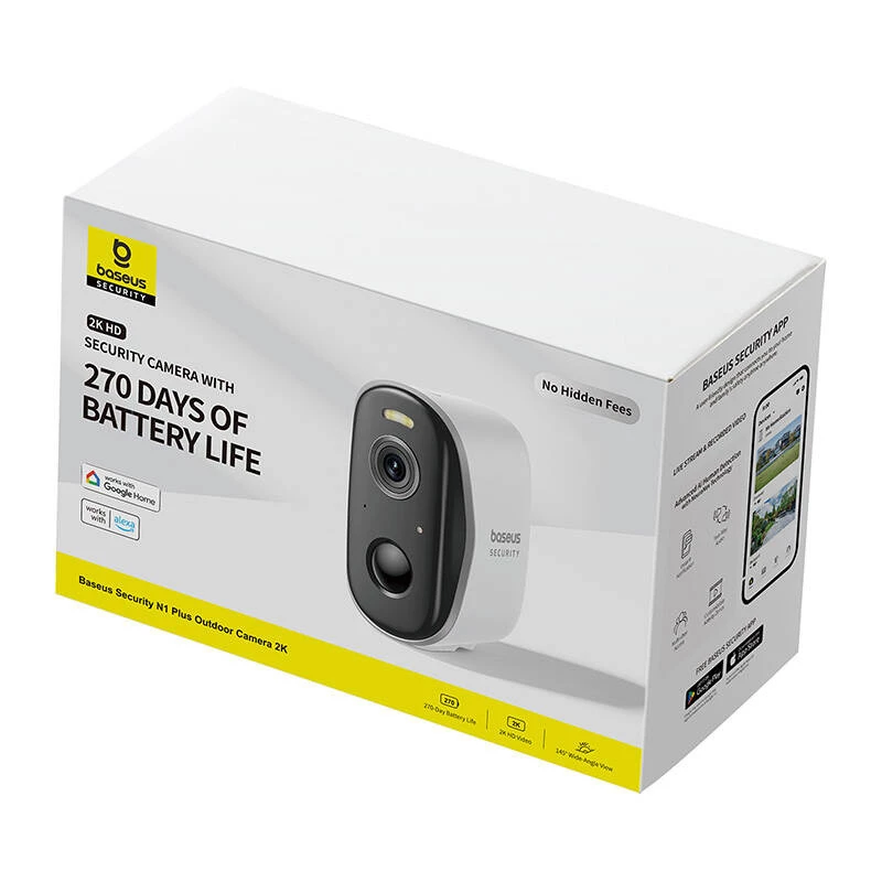 Telecamera di sorveglianza Baseus N1 Plus telecamera esterna bianco