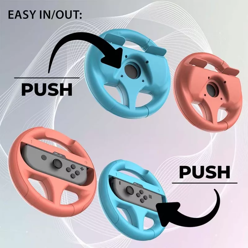 Volante mod Subsonic confezione da 2 volanti per Switch & Switch 2 rosso turchese