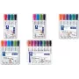 Pennarello Staedtler Lumocolor 351 punta tonda nero azzurro verde chiaro rosa