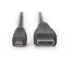 Digitus ASSMANN - Cavo HDMI con Ethernet - 19 pin micro HDMI Type D maschio a HDMI maschio - 1 m - tripla schermatura - nero (AK-330115-010-S)