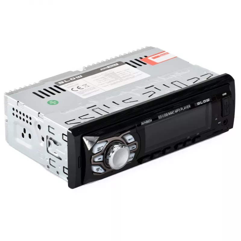 BLOW AVH-8624 autoradio, 1 DIN, FM RDS, Bluetooth, USB, SD/MMC, AUX, MP3, display LCD, telecomando, nero