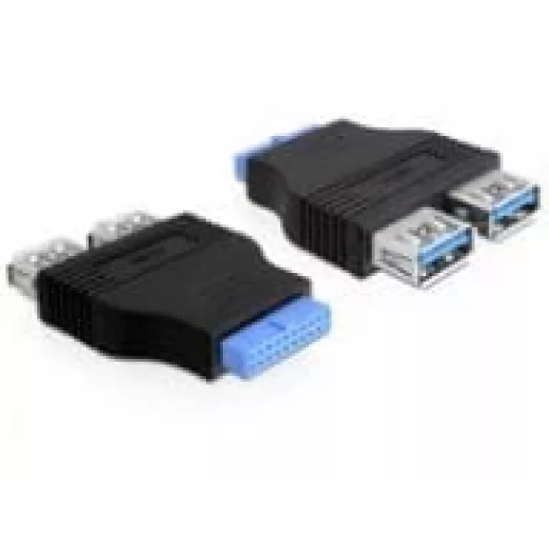 Adattatore Delock USB 3.0 pin header femmina > 2 x USB 3.0 femmina - affiancate (65324)