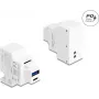 DELOCK modulo Keystone con presa di ricarica USB Type-A e USB Type-C PD 20W bianco