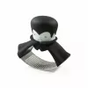 Spremiaglio da tavolo Ototo Design Rockula plastica acciaio inox nero bianco
