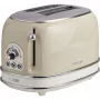 Tostapane Ariete 155 Design 2 fette con cestelli per sandwich, 6 livelli di doratura, 810 W, corpo in acciaio inox, cassetto raccoglibriciole estraibile, beige pastello
