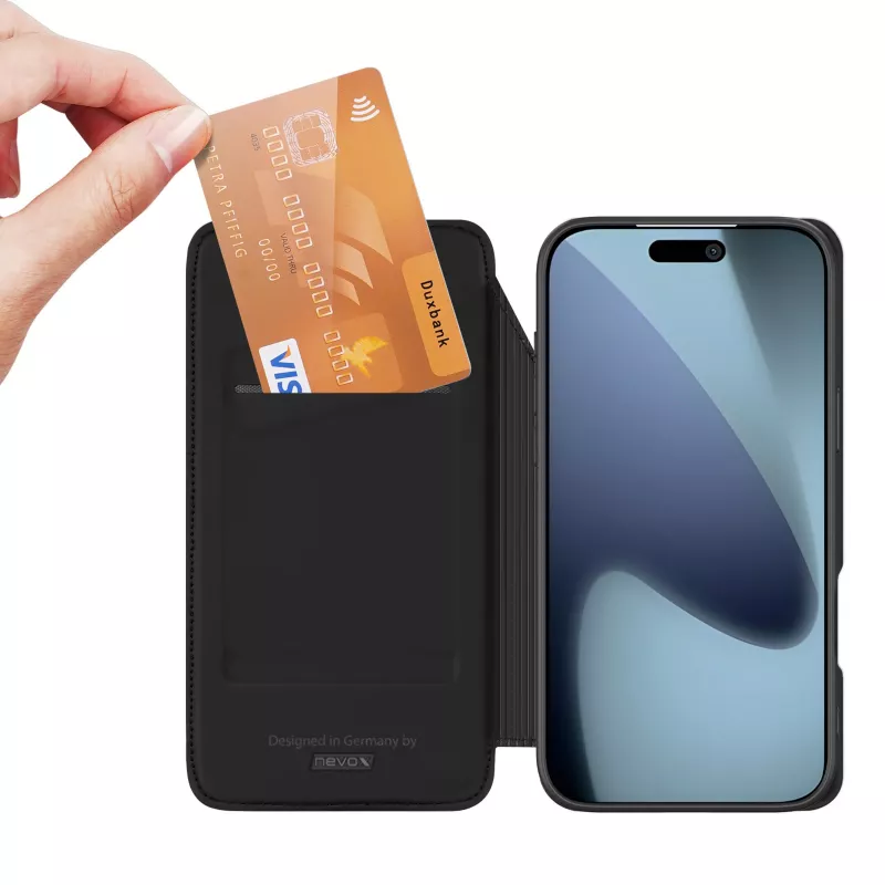 Nevox Vario Series Custodia a libro per iPhone 17 Pro Max, nero