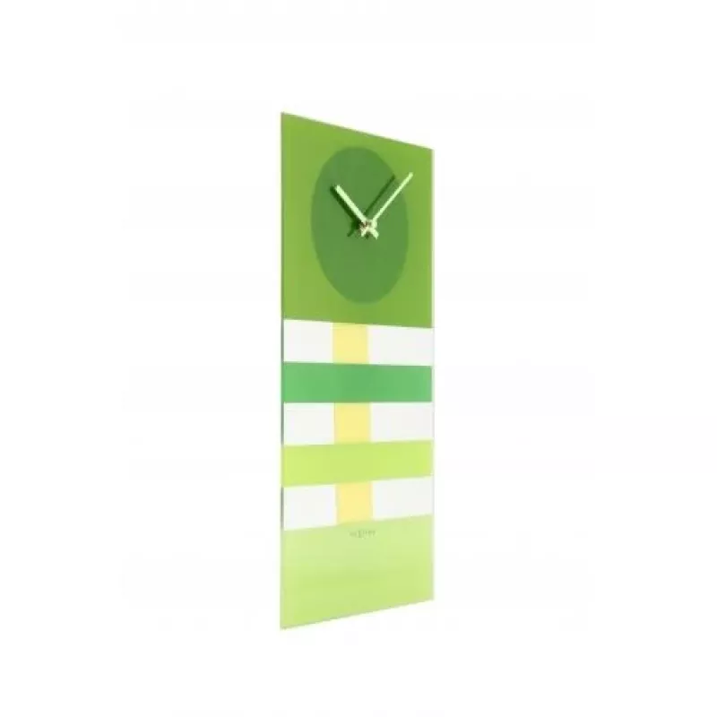 NeXtime orologio da parete 2855gn Bold Stripes, 19 x 38 cm, da parete, verde