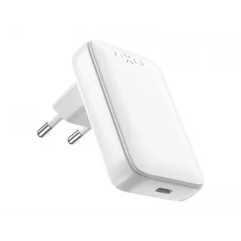 FIXED Caricabatterie da viaggio slim USB-C, GaN, supporto PD, 30W, bianco | Fixed