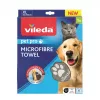 Asciugamano in microfibra VILEDA 172651 per gatti e cani, grigio, 650×1000 mm, poliammide