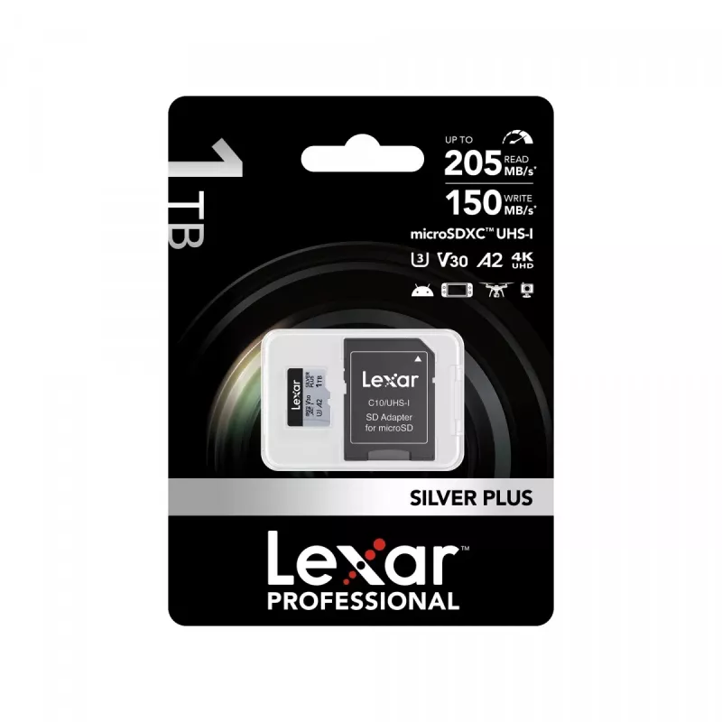Memoria flash Lexar 1TB UHS-I MicroSDXC SILVER PLUS