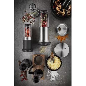 Set macina sale e pepe GEFU X-plosion 11 cm nero — macina da tavolo manuali, macinino in ceramica