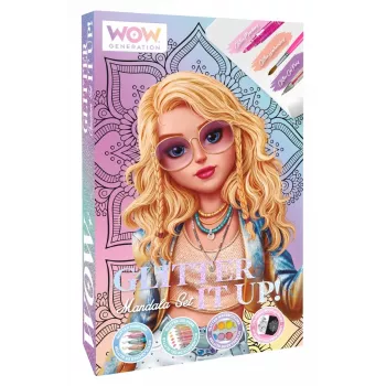 Set creativo da colorare per bambini Euroswan WOW00084 — kit mandala glitter per bambini