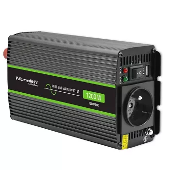 Inverter per auto Qoltec Monolith 1200 W nero 24 V