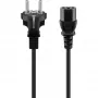 Wentronic Goobay cavo di collegamento per apparecchi a freddo, 1,5 m, nero - Tipo F (Tipo F, CEE 7/7) > connettore femmina apparecchio C13 (attacco apparecchi a freddo) (68605)
