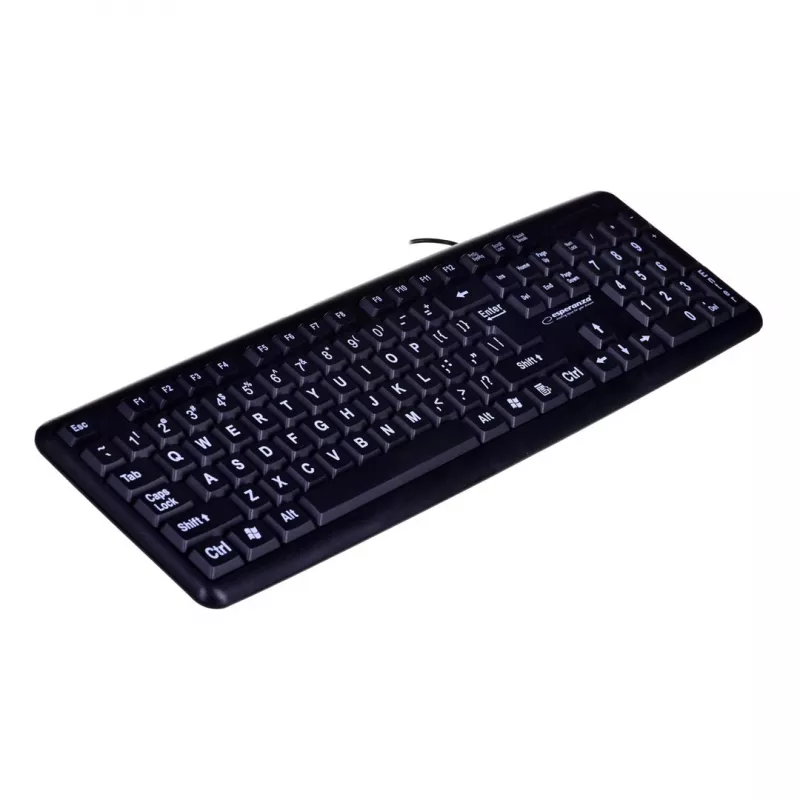 Esperanza EK129 tastiera USB QWERTY UK inglese nera