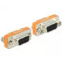 DeLOCK 65570 D-Sub 9 pin (DB-9) femmina a femmina null modem gender changer, contatti dorati