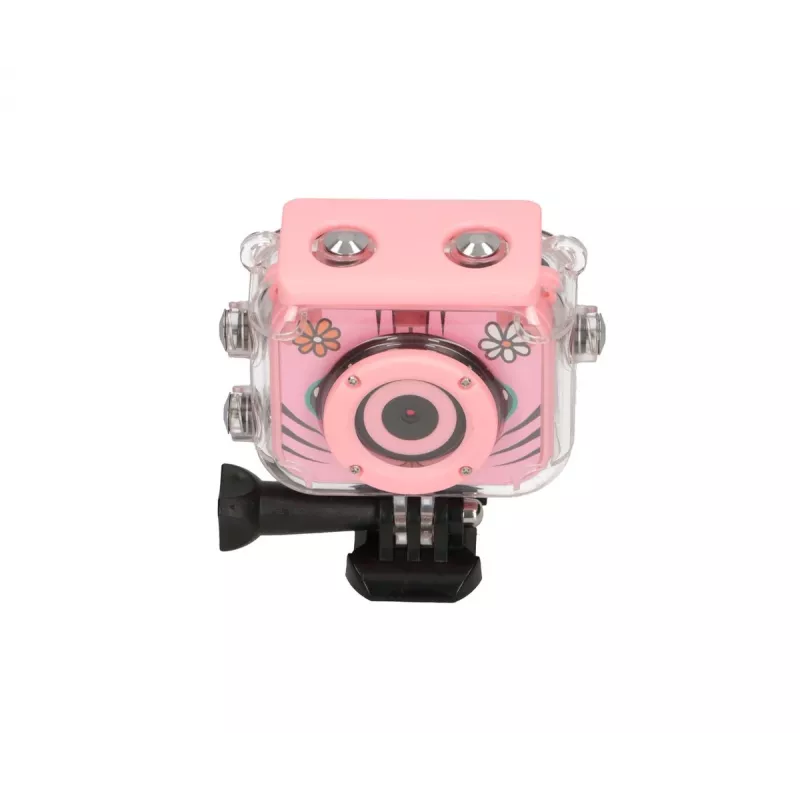 Action cam digitale per bambini Extralink H18 rosa – IP68, 1080p, schermo da 2