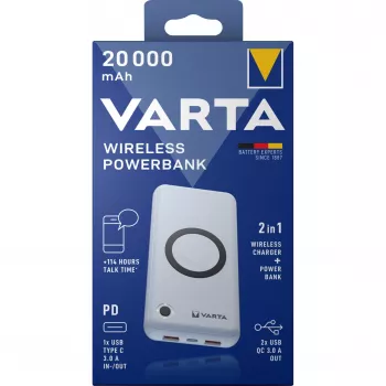 Powerbank Varta 57909 20000 mAh litio-polimero ricarica wireless