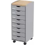 Carrello mobile 8 cassetti grigio/faggio (DT 082N.02.23)