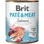 Cibo umido per cani Brit Paté & Meat con salmone 800 g – cibo completo in scatola per cani adulti, gusto pollo, senza cereali, 75% umidità