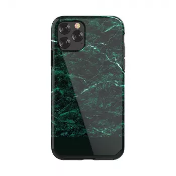 Custodia protettiva Devia Marble Series per iPhone 11 Pro Max — verde, vestibilità slim, guscio rigido