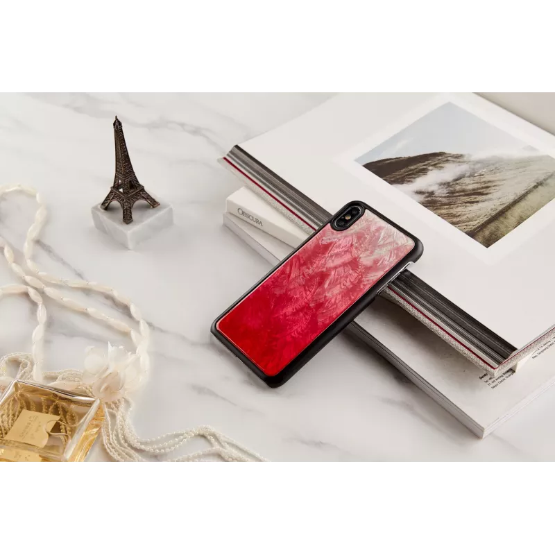 Custodia per smartphone iKins per iPhone XS Max – pink lake con dettagli neri