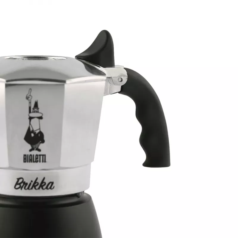 Caffettiera Bialetti Brikka 0,1 L nera, acciaio inox