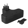 Maclean Presa elettrica, quadrupla con interruttore, piede stabilizzante, tipo E, 2x2,5A, 2x16A, MCE224 E/B