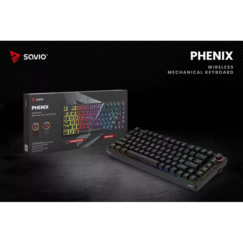 Tastiera gaming Savio Phenix SAVGK-RED USB RF Wireless Bluetooth QWERTY