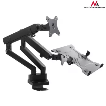 Supporto da tavolo doppio per monitor e laptop MACLEAN MC-813 per schermi 17–32 pollici, VESA 75x75/100x100